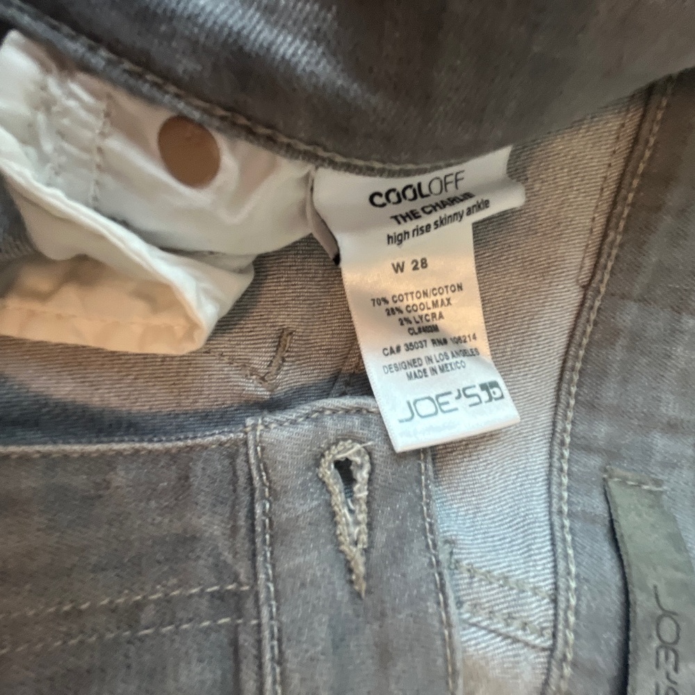 Joe’s gray jeans